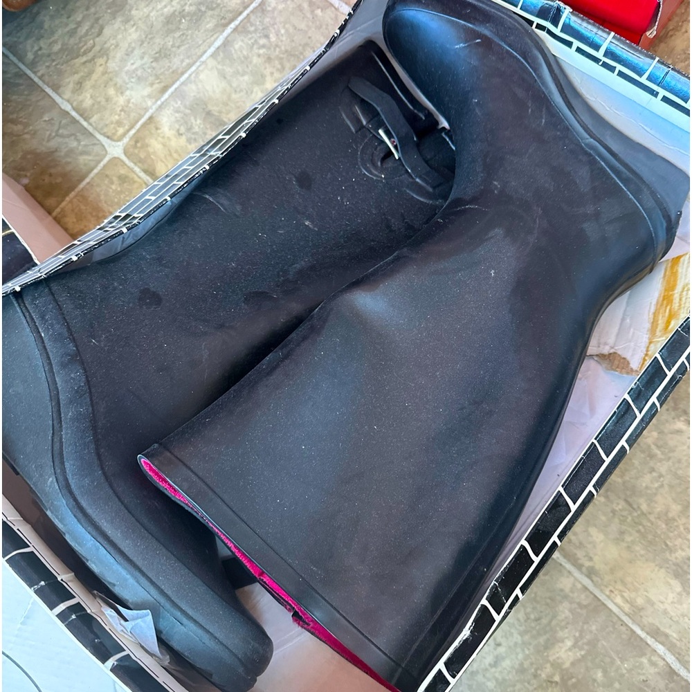 Tall rubber rain boots